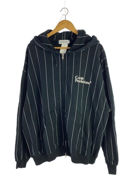 COOTIE(クーティー) / ジップパーカー/XL/コットン/BLK/ストライプ 