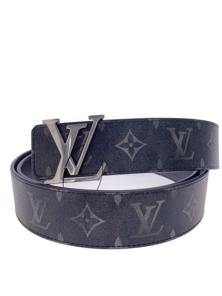 ルイ・ヴィトン ブラックレザー ベルト LOUIS VUITTON(ルイヴィトン) / ベルト/レザー/BLK/総柄/メンズ
