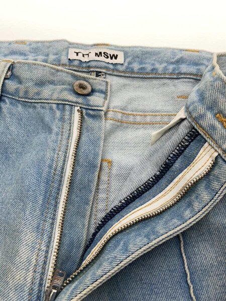 TTT_MSW(ティー) / 21SS/ICE WASH DENIM/ボトム/S/コットン/IDG/無地 