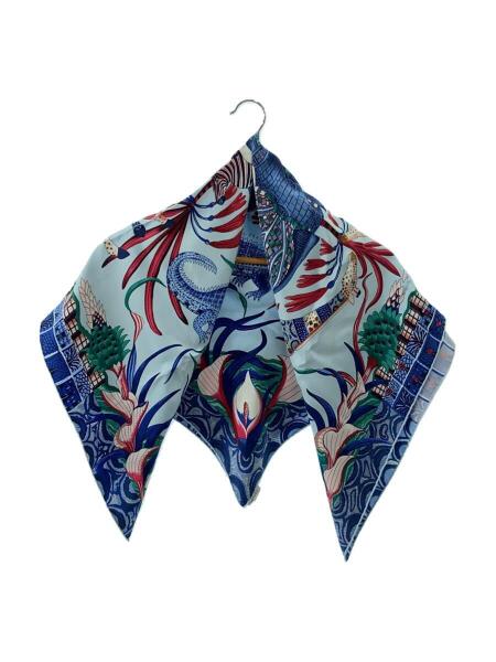 HERMESエルメス カレ90 La marche du Zambèzeスカーフ HERMES(エルメス) / カレ90/LA MARCHE Du ZAMBEZE/スカーフ/シルク/BLU