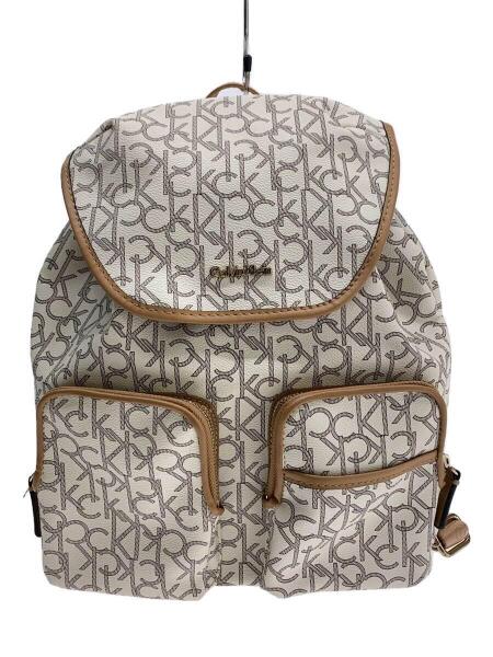 Calvin Klein(カルバンクライン) / リュック/PVC/WHT/総柄 | 中古品の 