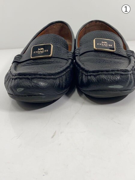 COACH(コーチ) / MONA LEATHER DRIVER/ローファー/23.5cm/BLK/cc637 