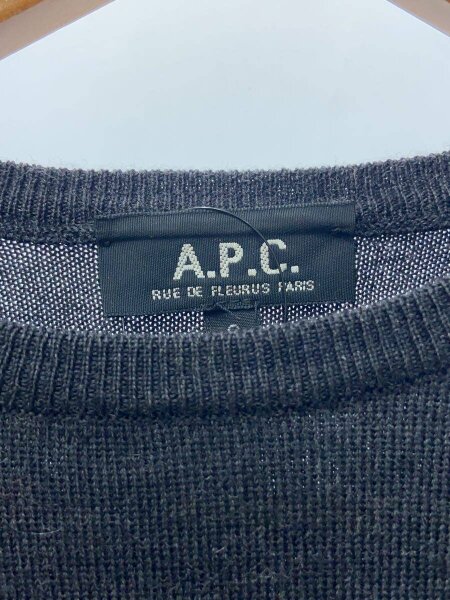 A.P.C.(アーペーセー) / ニット・セーター(薄手)/S/ウール/GRY/無地 