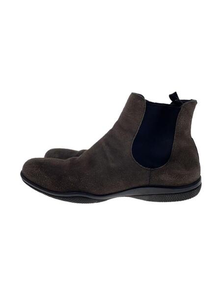 PRADA PRADA SPORTS レザースリッポン サイドゴア ロゴ 本革 黒 26.5 