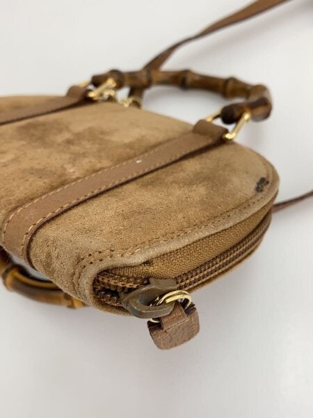 GUCCI(グッチ) / ショルダーバッグウォレット_バンブー/スウェード/BRW
