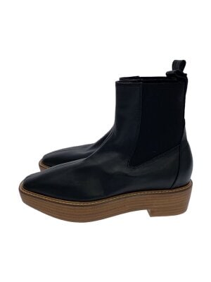 美品 フェラガモ ブラック スエード サイドゴアブーツ 7 1/2 掛り 7.5 