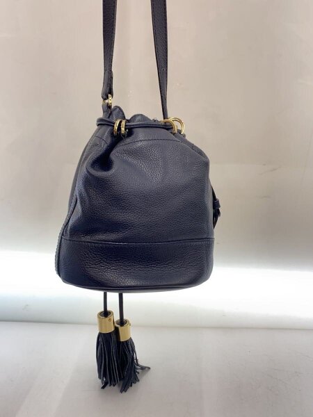 SEE BY CHLOE(シーバイクロエ) / 巾着型ショルダーバッグ/レザー/NVY 