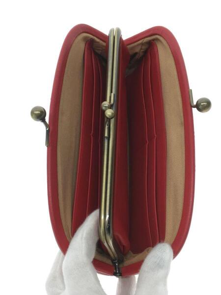 ANVOCOEUR(アンヴォクール) / がま口財布/レザー/RED/無地/レディース