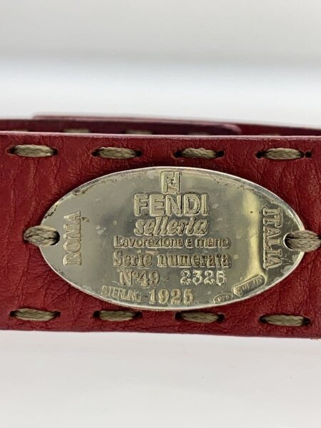 FENDI / ブレスレット/レザー/BRD/レディース/7AJ000/セレリアプレート部分汚れ/小傷有り/内 FENDI(フェンディ) / ブレスレット/レザー/BRD/レディース/7AJ000