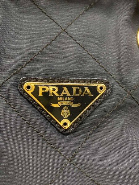 PRADA(プラダ) / チェーンショルダーバッグ/ナイロン/ブルーグレー 
