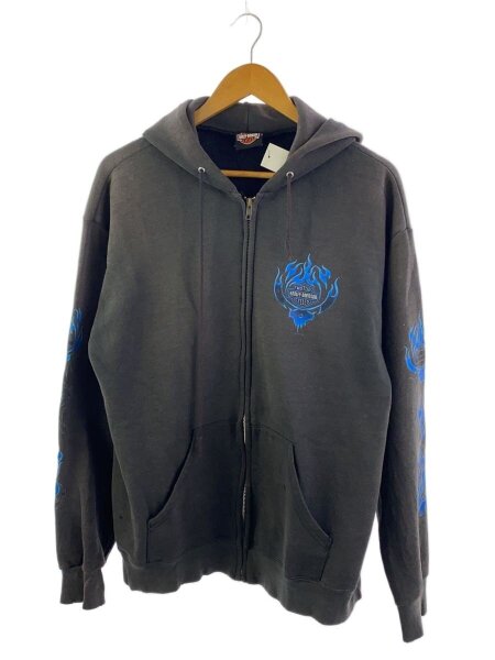 Harley-Davidson ブルーフレイムジップパーカー Harley-Davidson ブルーフレイムジップパーカー 00s HARLEY DAVIDSON