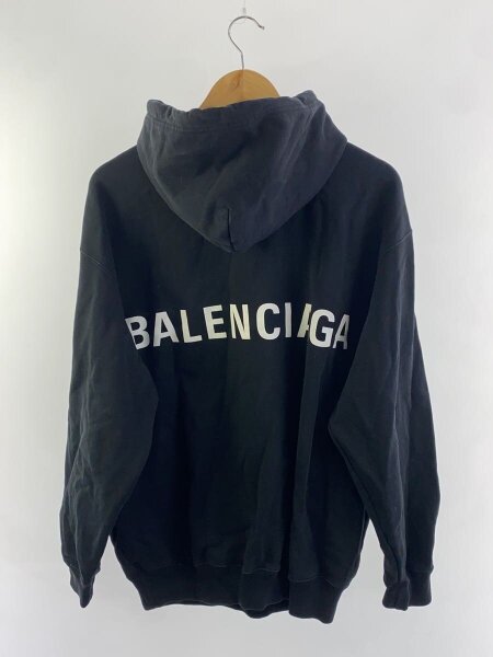BALENCIAGA(バレンシアガ) / バックプリント/パーカー/M/コットン/BLK 