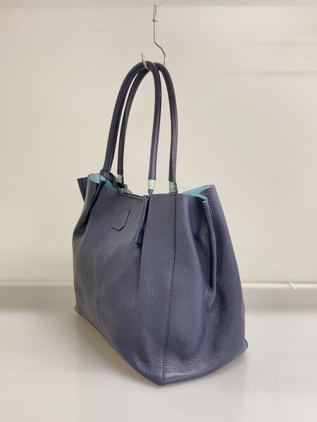 美品】Gianni Notaro イタリア製レ ザーハンドバッグ 紺 レディース 