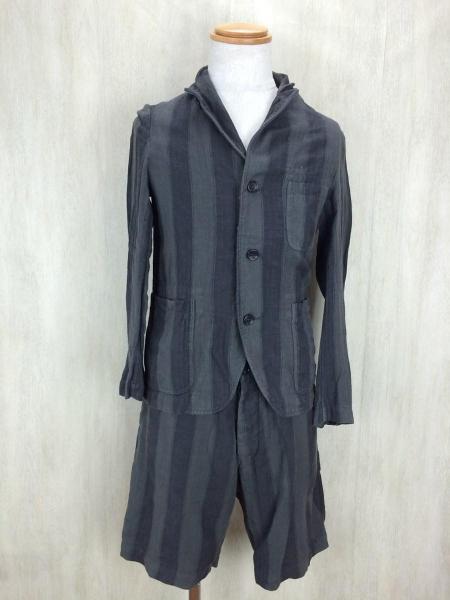 Honnete(オネット) / セットアップ/1/リネン/GRY/ストライプ/HO-14SS 