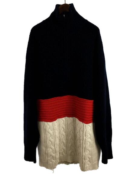BALENCIAGA(バレンシアガ) / ハイネックドッキングニットセーター 