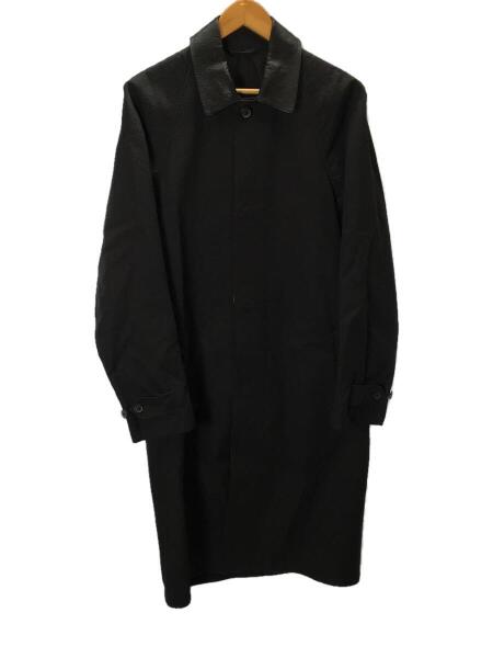 LANVIN(ランバン) / レザー切替ステンカラーコート/カーフスキン LANVIN(ランバン) / レザー切替ステンカラーコート/カーフスキン