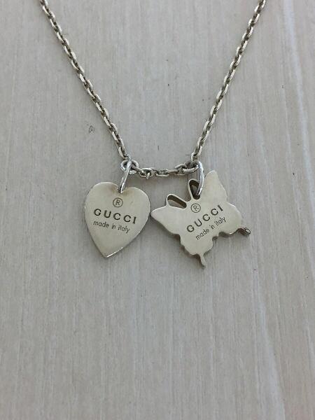 GUCCI(グッチ) / ネックレス/シルバー/トップ有/ハート/蝶モチーフ 