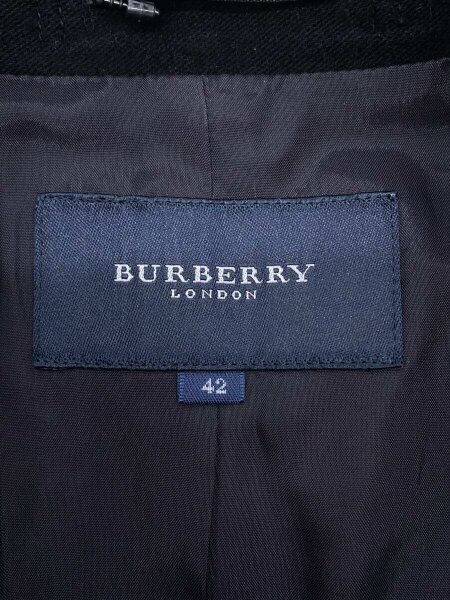 BURBERRY LONDON / コート/42/コットン/BLK/無地/FC022-741 BURBERRY LONDON(バーバリーロンドン) / コート/42/コットン/BLK/無地