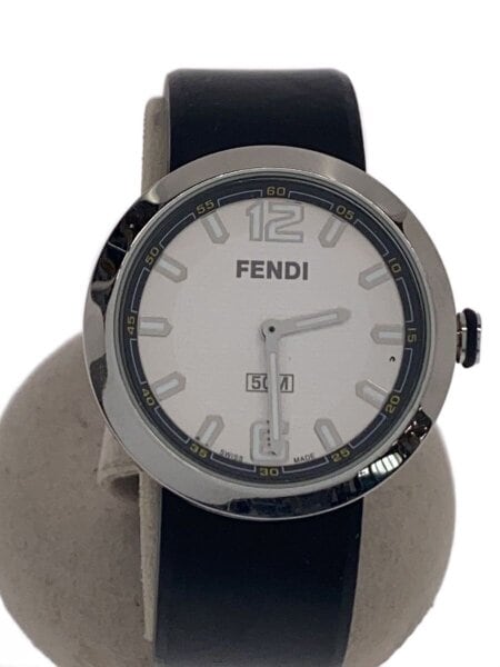 FENDI ブラック アナログ時計 FENDI(フェンディ) / クォーツ腕時計/アナログ/ラバー/WHT/BLK/SS