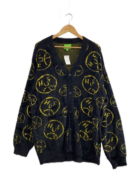 HUF(ハフ) / カーディガン(厚手)/XL/ナイロン/BLK/総柄 | 古着の販売 