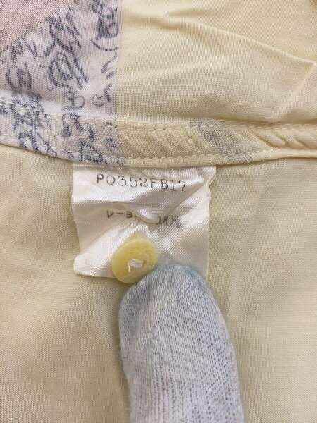 KARL HELMUT / 半袖シャツ/--/レーヨン/YLW/総柄 KARL HELMUT(カールヘルム) / 半袖シャツ/--/レーヨン/YLW/総柄 | 古着