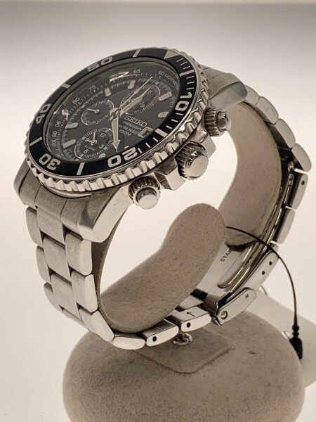 SEIKO(セイコー) / クォーツ腕時計/アナログ/ステンレス/BLK/SLV/7t62 