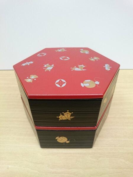 山田平安堂 亀甲二段お重 山田平安堂 亀甲二段お重