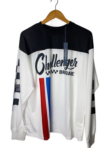 CHALLENGER(チャレンジャー) / 長袖Tシャツ/M/ポリエステル/WHT/CLG-CS 