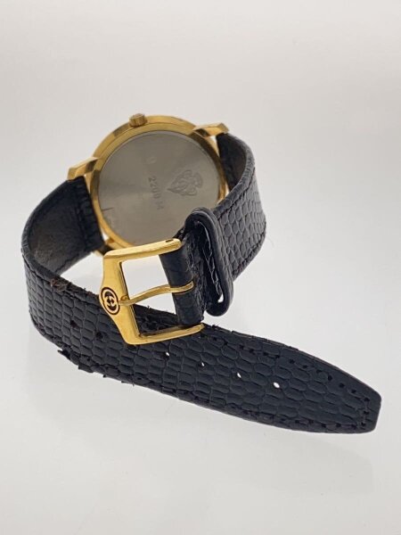 GUCCI(グッチ) / クォーツ腕時計/アナログ/レザー/BLK/BLK/2200M 