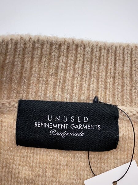 UNUSED(アンユーズド) / Damaged boatneck sweater/3/ウール/BEG/無地 