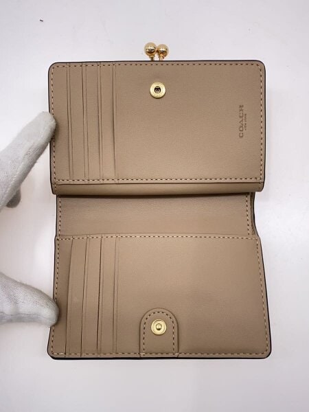 COACH(コーチ) / キスロックミディアムウォレット/2つ折り財布/レザー
