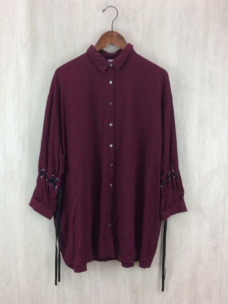 HARE(ハレ) / 長袖シャツ/ソデレースアップBIGシャツ/FREE/レーヨン  