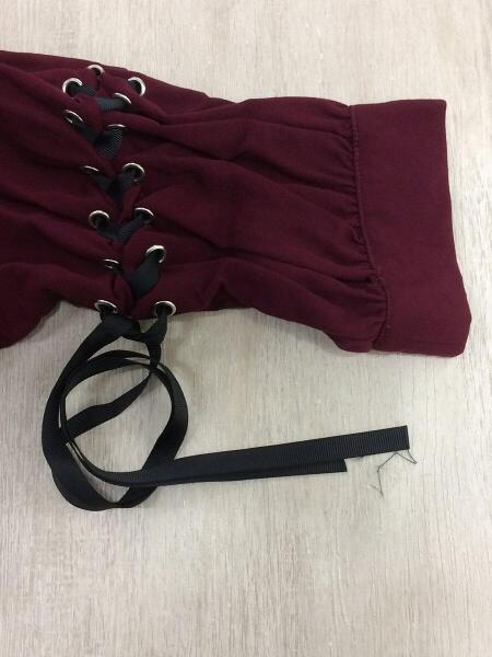 HARE(ハレ) / 長袖シャツ/ソデレースアップBIGシャツ/FREE/レーヨン  