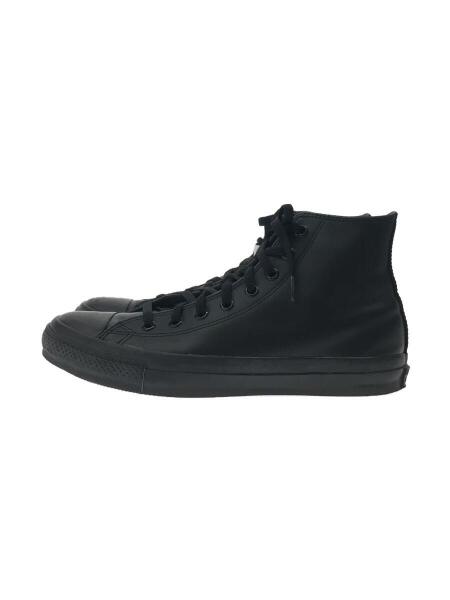 1C075コンバース オールスター レザーHI 黒 ［28cm］ CONVERSE(コンバース) / LEATHER ALLSTAR HI BLACK/モノクローム