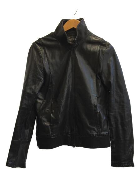 shama シャマ牛革 レザージャケット パーカー ライダース ブラック 38 