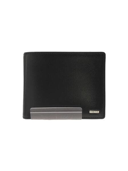 中古 PORTER ポーター スプレンダー 二つ折り財布 ブラック 本革 レザー 中古 PORTER ポーター スプレンダー 二つ折り財布 ブラック 本革