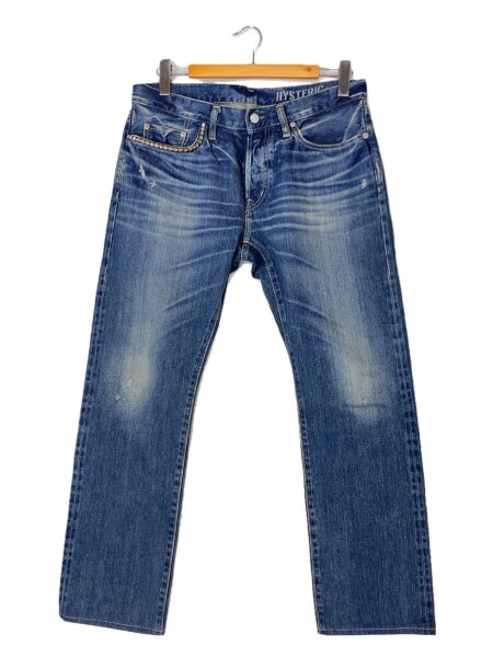 HYSTERIC GLAMOUR スタッズ ダメージ デニムパンツ 34