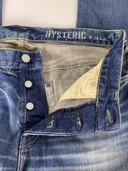 HYSTERIC GLAMOUR スタッズ ダメージ デニムパンツ 34