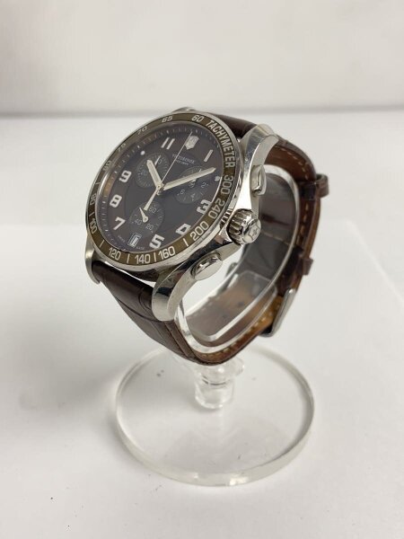 VICTORINOX / クォーツ腕時計/アナログ/レザー/ブラウン/ブラウン/241498 VICTORINOX(ビクトリノックス) / クォーツ腕時計/アナログ/レザー