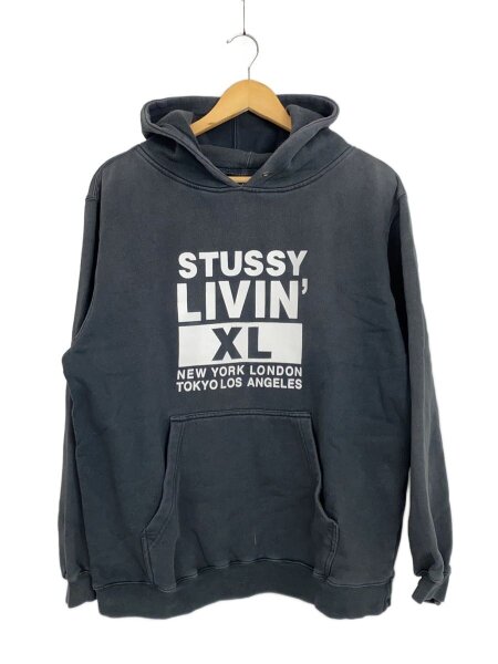 STUSSY(ステューシー) / プルオーバーパーカー/M/コットン/ブラック 