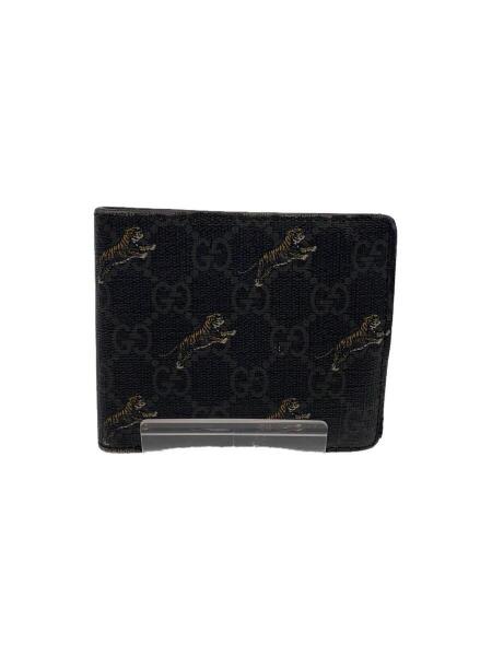GUCCI(グッチ) / 2ツ折サイフ_GGスプリーム_タイガープリント/PVC/BLK 