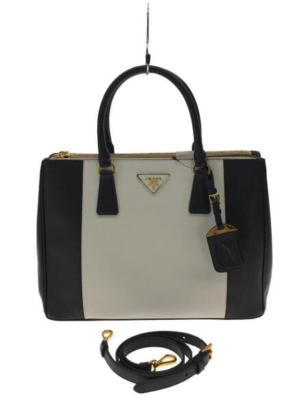 PRADA(プラダ) / ハンドバッグ/レザー/BLK/無地/B2274C/モノクロ/2WAY 