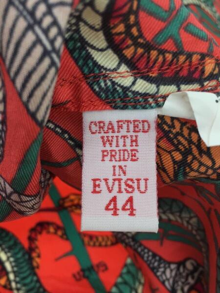 EVISU(エヴィス) / 蛇/開襟シャツ/アロハシャツ/44/シルク/RED 