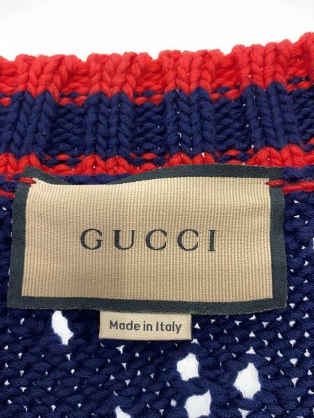 GUCCI(グッチ) / カーディガン(厚手)/L/コットン/NVY/無地/692156