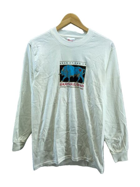 Hanes(ヘインズ) / 90s/GRATEFUL DEAD/長袖Tシャツ/S/コットン/WHT 