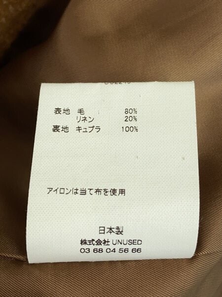 UNUSED(アンユーズド) / WOOL LINEN COAT/コート/2/ウール/CML/無地