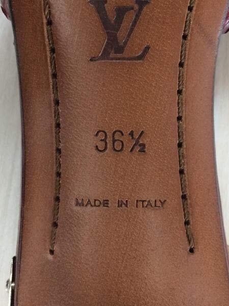 LOUIS VUITTON ミュール ブラウン 36.5 LOUIS VUITTON(ルイヴィトン) / サンダル/36.5/BRD/レザー/12000