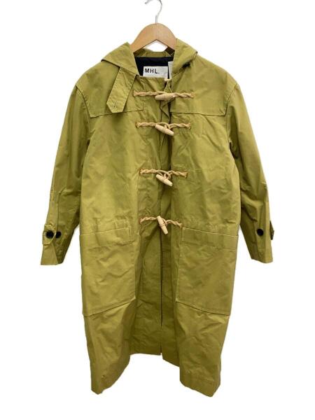 MHL. MARGARET HOWELLマーガレットハウエルダッフルコート 黒 ウレタン 