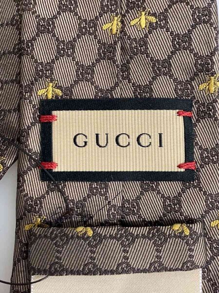 GUCCI(グッチ) / GG BEES SILK TIE/ネクタイ/シルク/BRW/総柄/メンズ