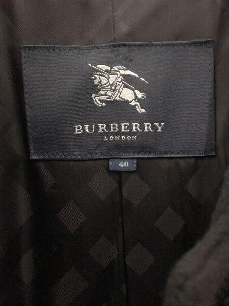 美品✨　バーバリーロンドン アンゴラ混 ロングコート　ステンカラーブ　黒 ４０ BURBERRY LONDON(バーバリーロンドン) / ステンカラーコート/40
